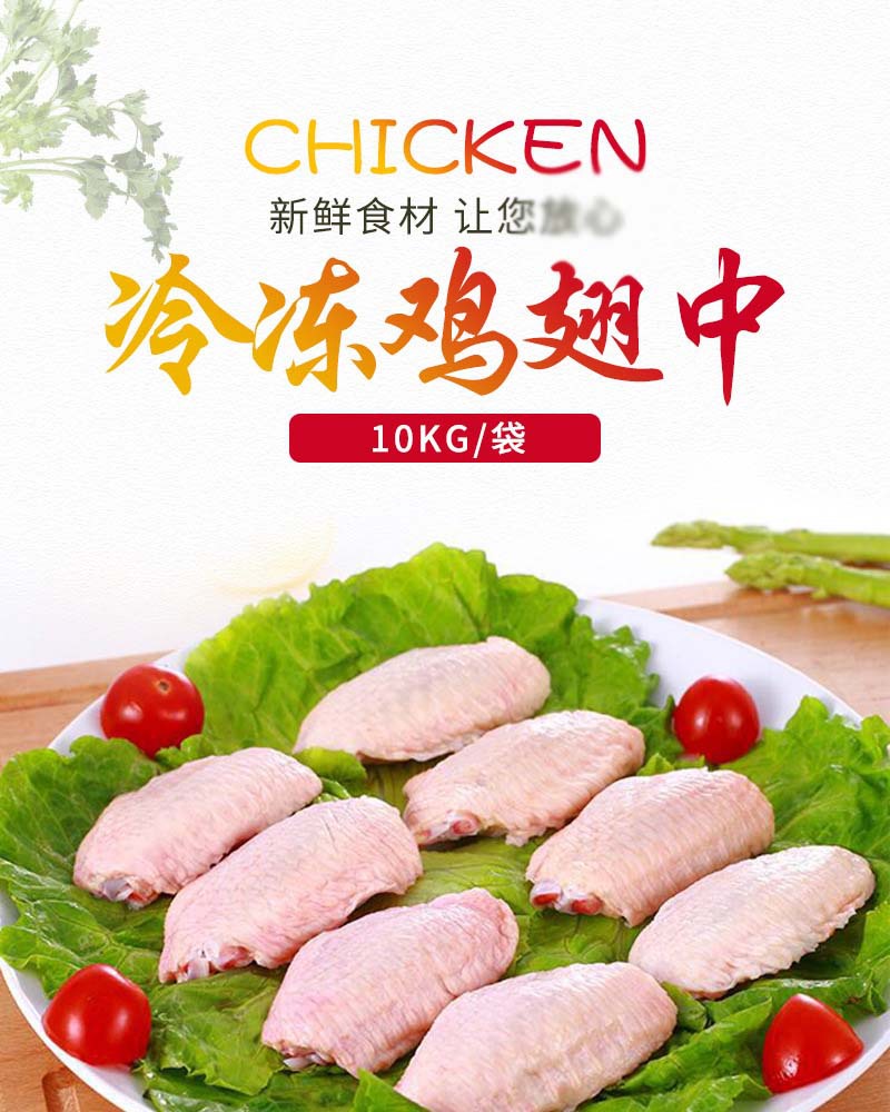 新鲜冷冻食品 生鸡翅中厂家 现货 鸡翅中 批发炸鸡翅炸翅中