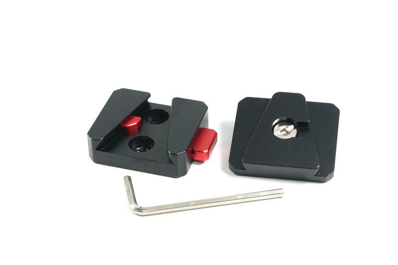 快装板相机快拆稳定器三脚架通用快拆便携可接v口电池快拆板配件