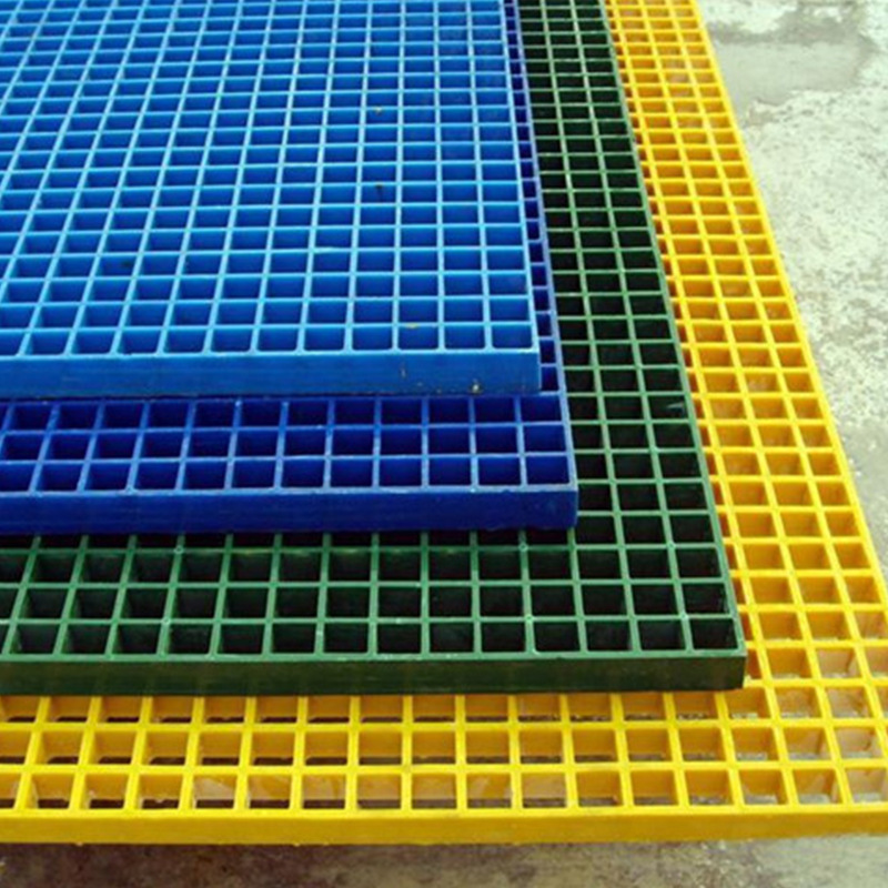玻璃钢格栅污水厂排水沟盖板烤漆房地面拼接网格板水篦子走道踏板