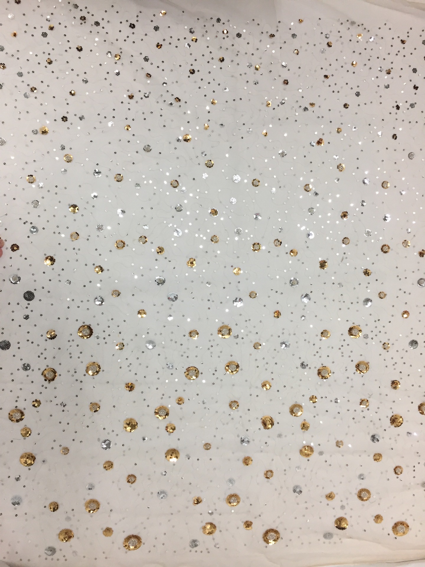 亮片立体绣花蕾丝珠管绣花布 多色亮片绣 舞台服装时尚连衣裙面料