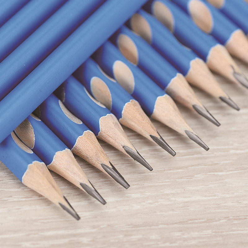 佳美洞洞笔铅笔盒装原木绘图素描笔学生纠正儿童写字2b铅笔直销