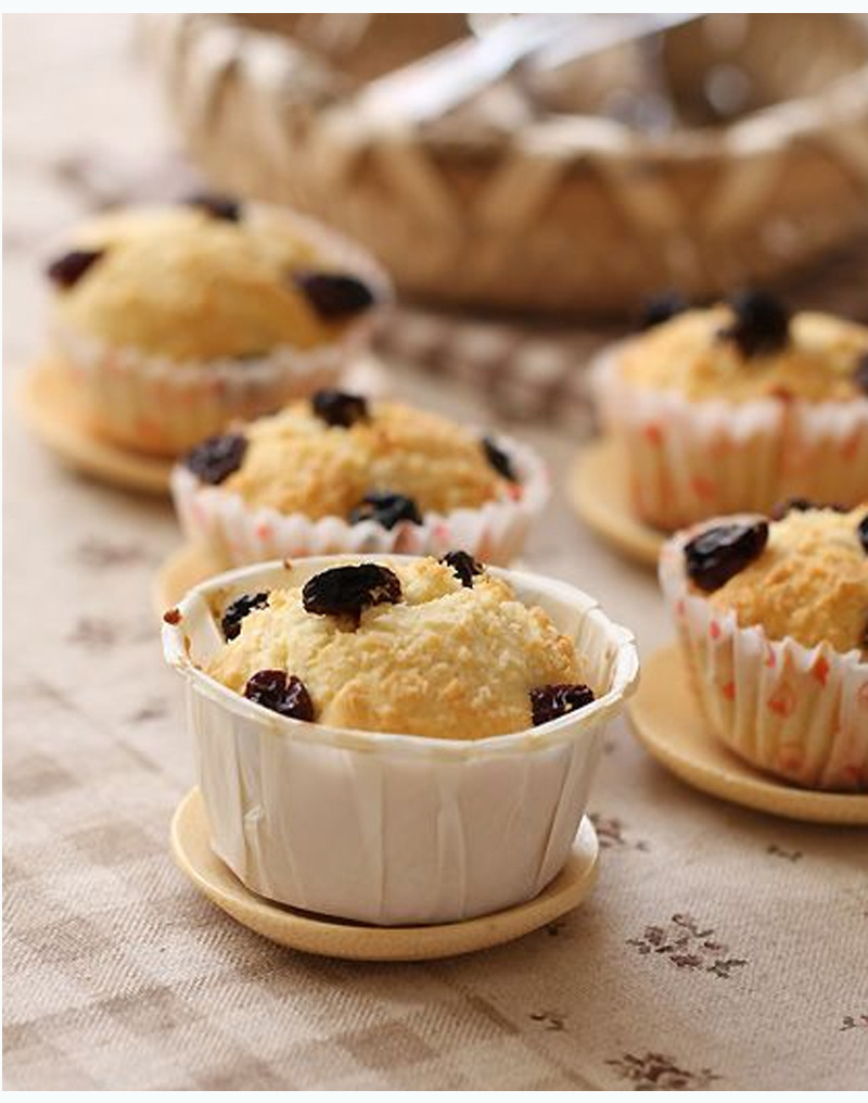 中号卷口边杯桃心冰淇淋星星图案蛋糕淋膜杯马芬杯加厚防油100个