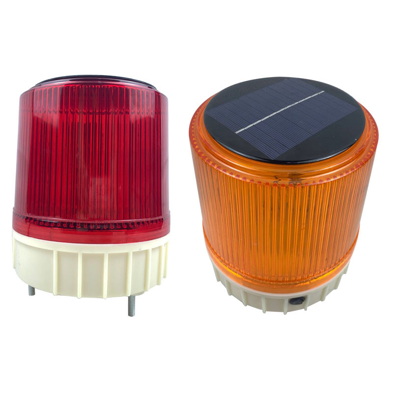 太阳能岗亭灯车载led爆闪灯 红黄圆形警示灯工程车用频闪灯 爆闪