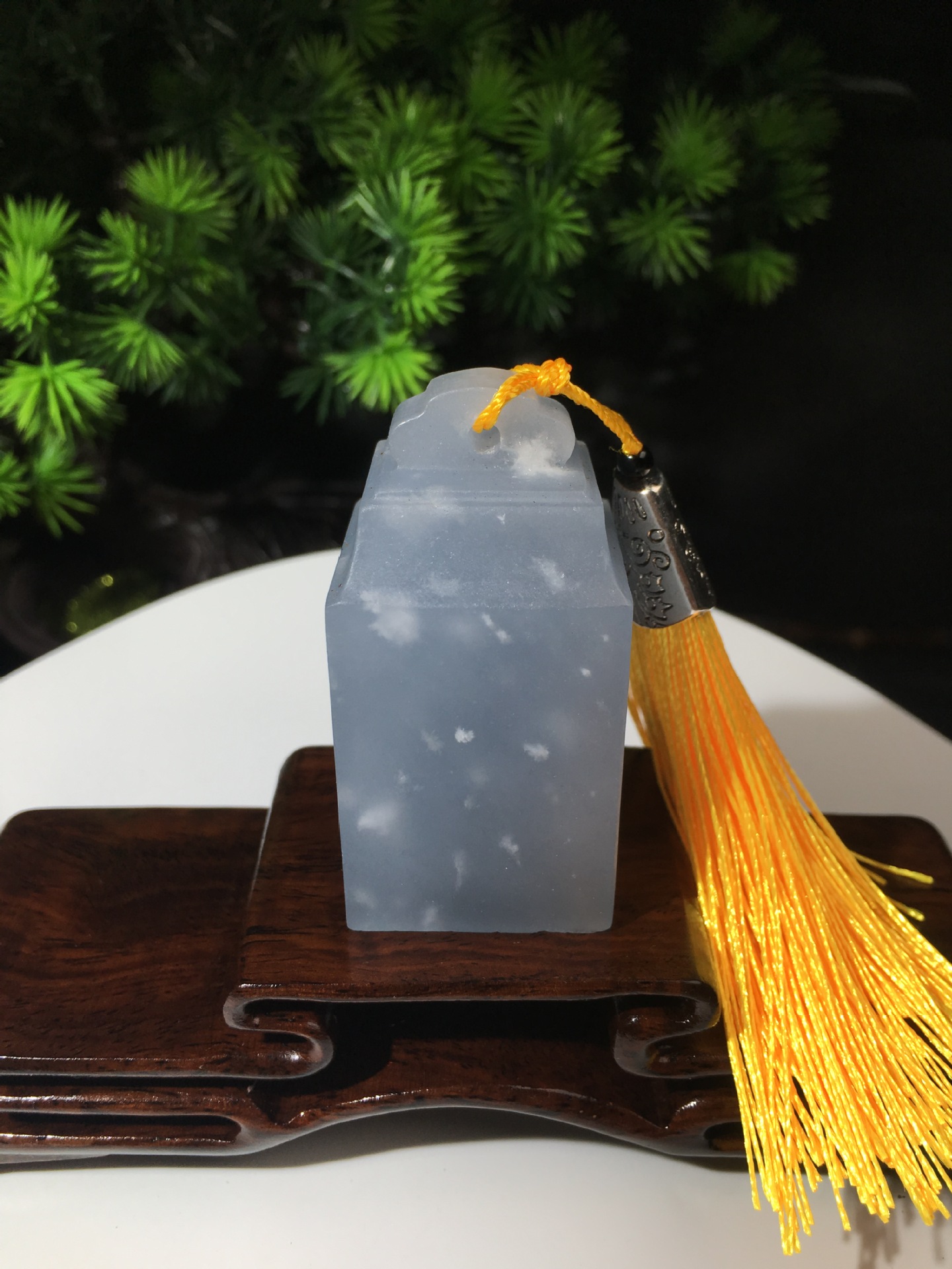 寿山石印章老挝石印章天蓝玉石章篆刻章收藏章练习素章工艺品礼品