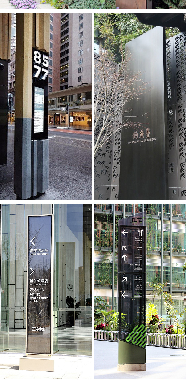 户外立式景区指示牌公园景点索引不锈钢导视牌小区科技园导视牌