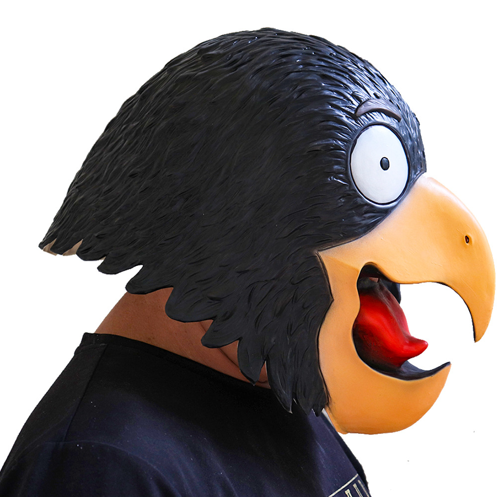 里约大冒险老鹰面具 动物面具逼真鸟头套面具酒吧派对舞会cos模特