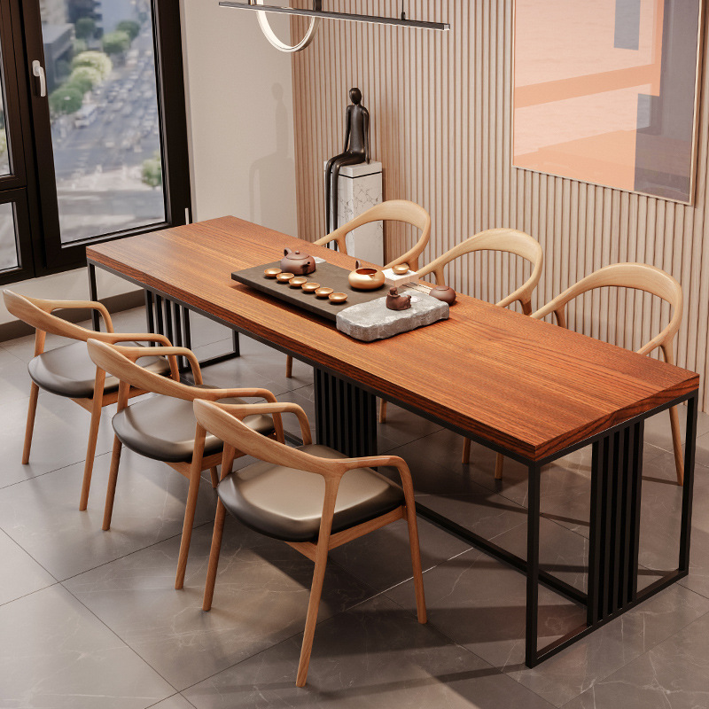 现代简约实木泡茶桌椅组合客厅休闲泡茶茶桌实木禅意茶台家用餐桌