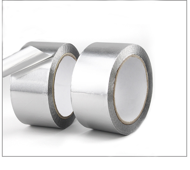 无衬纸铝箔胶带耐高温太阳能热水器保温棉水管锡纸易撕抗拉力