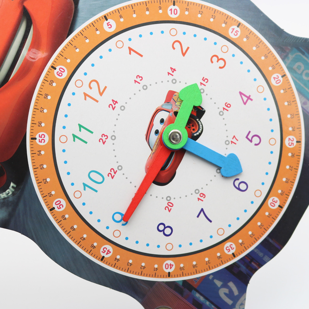 批发卡通幼儿早教学具纸板钟表学习教具认识时分秒钟点学习器
