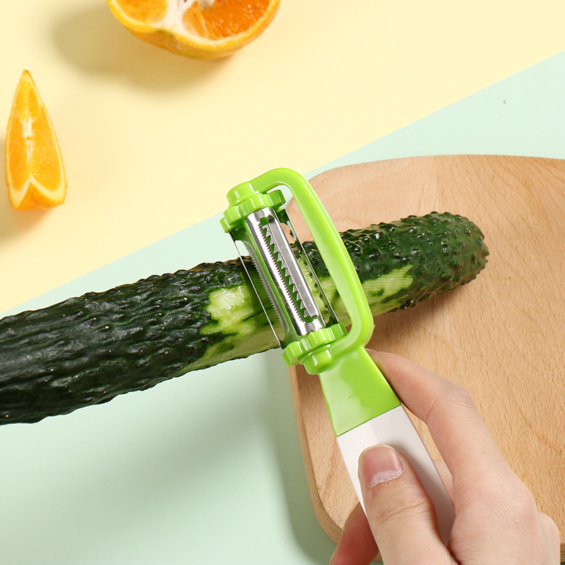 厂家直销abs旋转蔬菜削皮刀 水果刨丝器 厨房多功能苹果削皮器