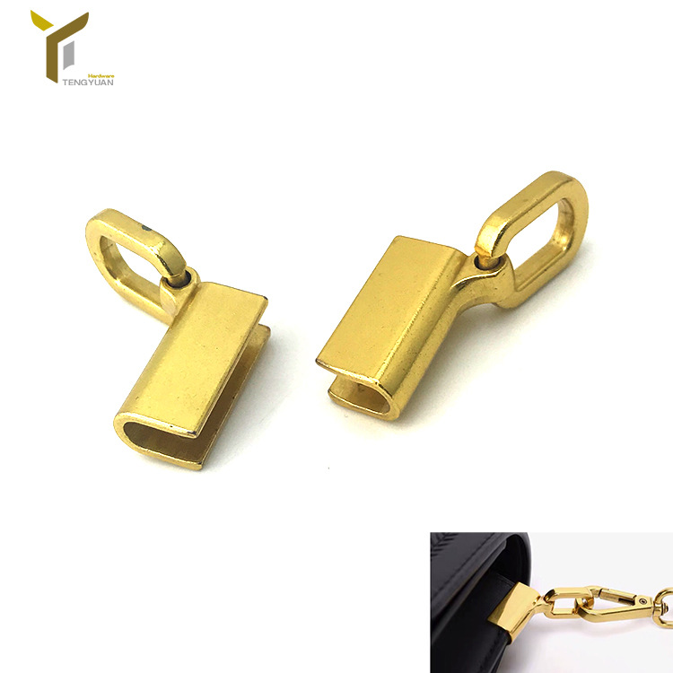 箱包五金配件侧夹扣 锌合金压铸女包鎏金左右耳仔扣
