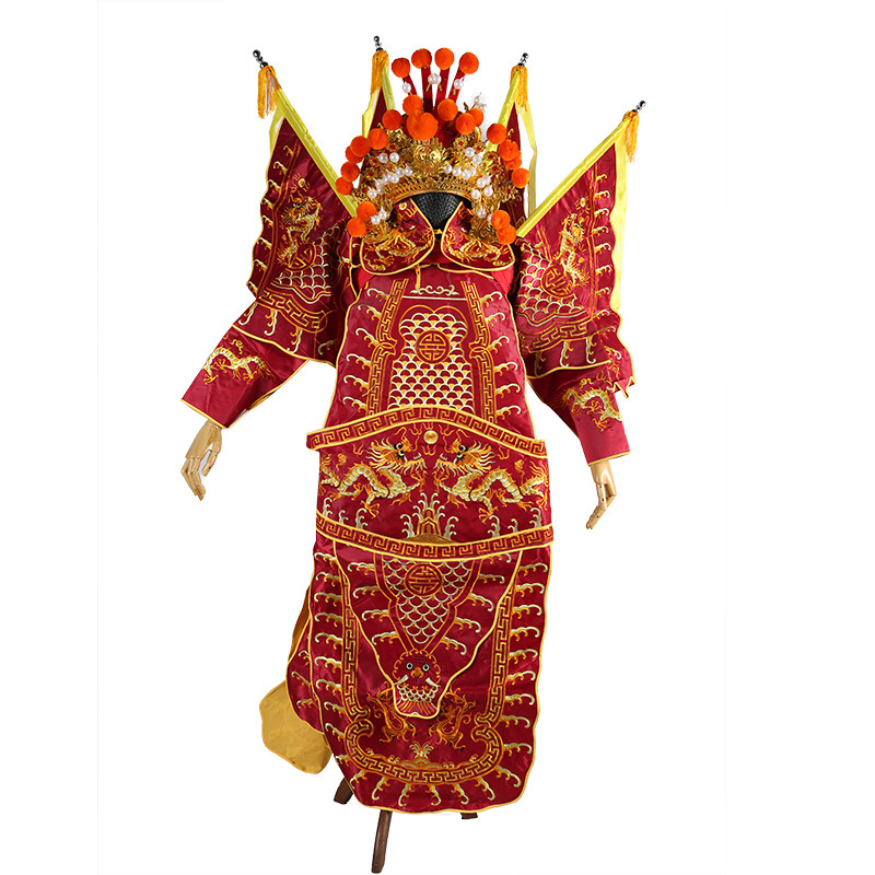 戏曲男靠 京剧豫剧戏剧武生武将将巾戏服服装小生男大靠靠旗