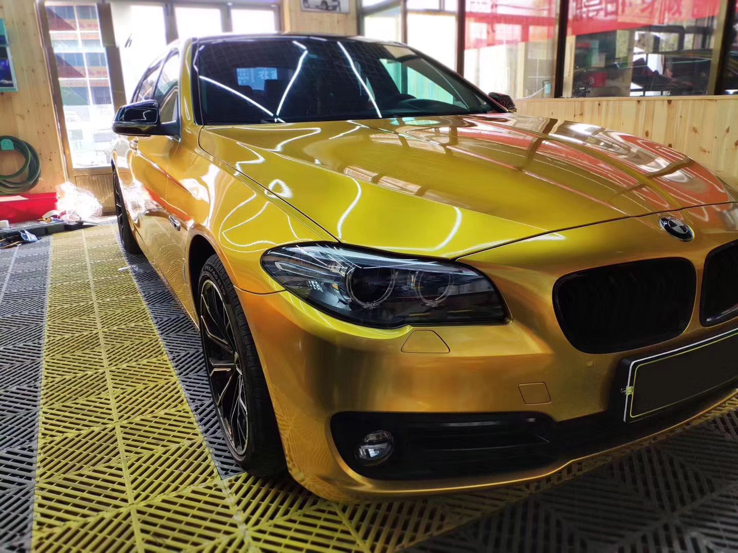 新品 超亮金属土豪金 亮光金属金黄车身改色贴膜