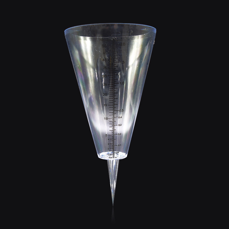 跨境爆款园林用锥形量雨杯 插地式量雨计测雨雪量容器全新透明色