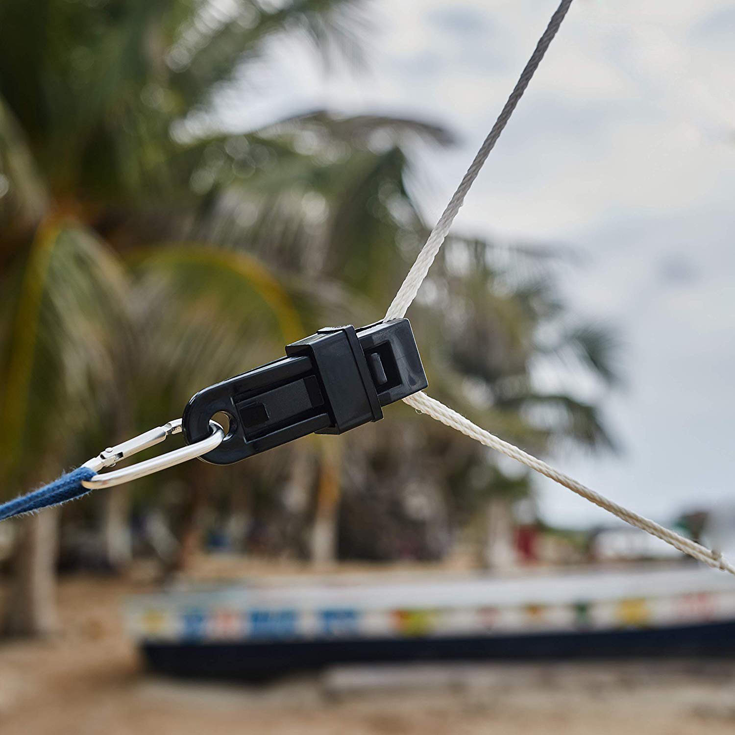 帐篷天幕夹防风固定夹户外野营风绳扣塑料配件遮阳棚夹多功能绳扣