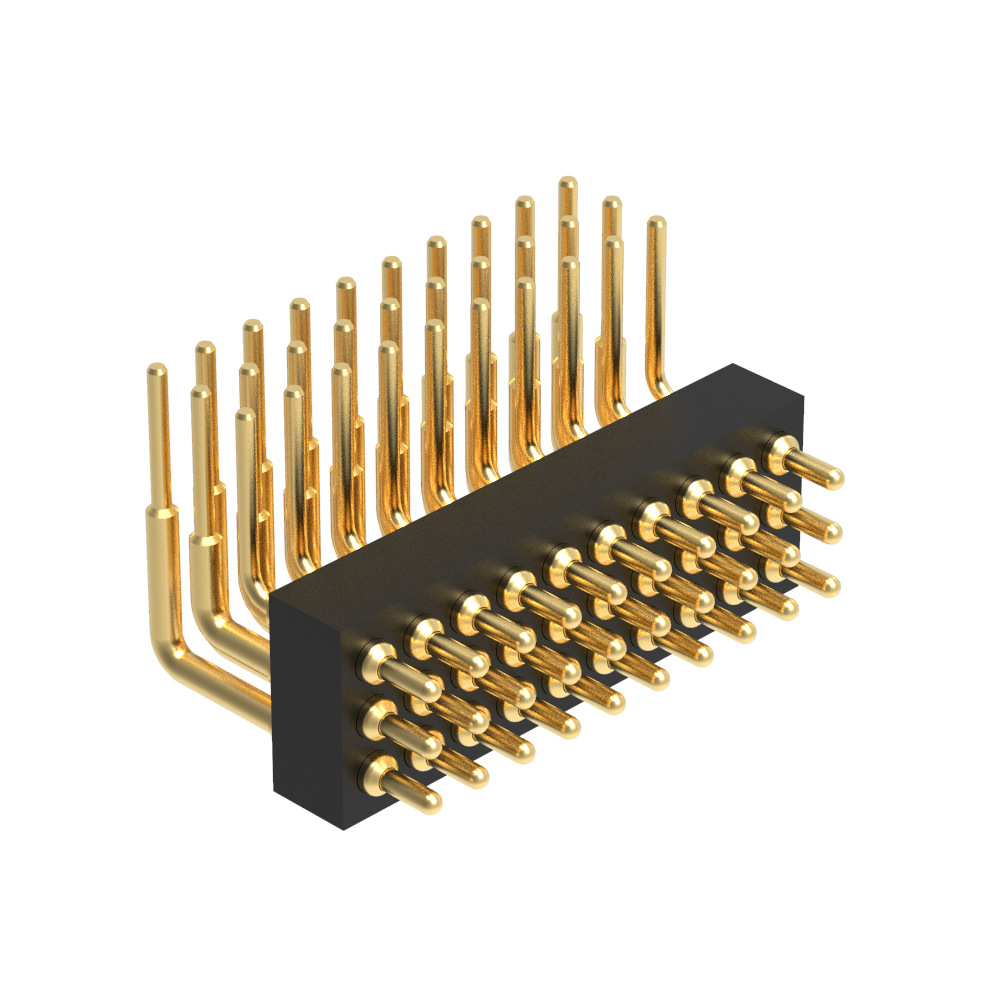 dnenlink德能 pogo pin 弹簧针 1.27h2.0三排90度 不帯柱