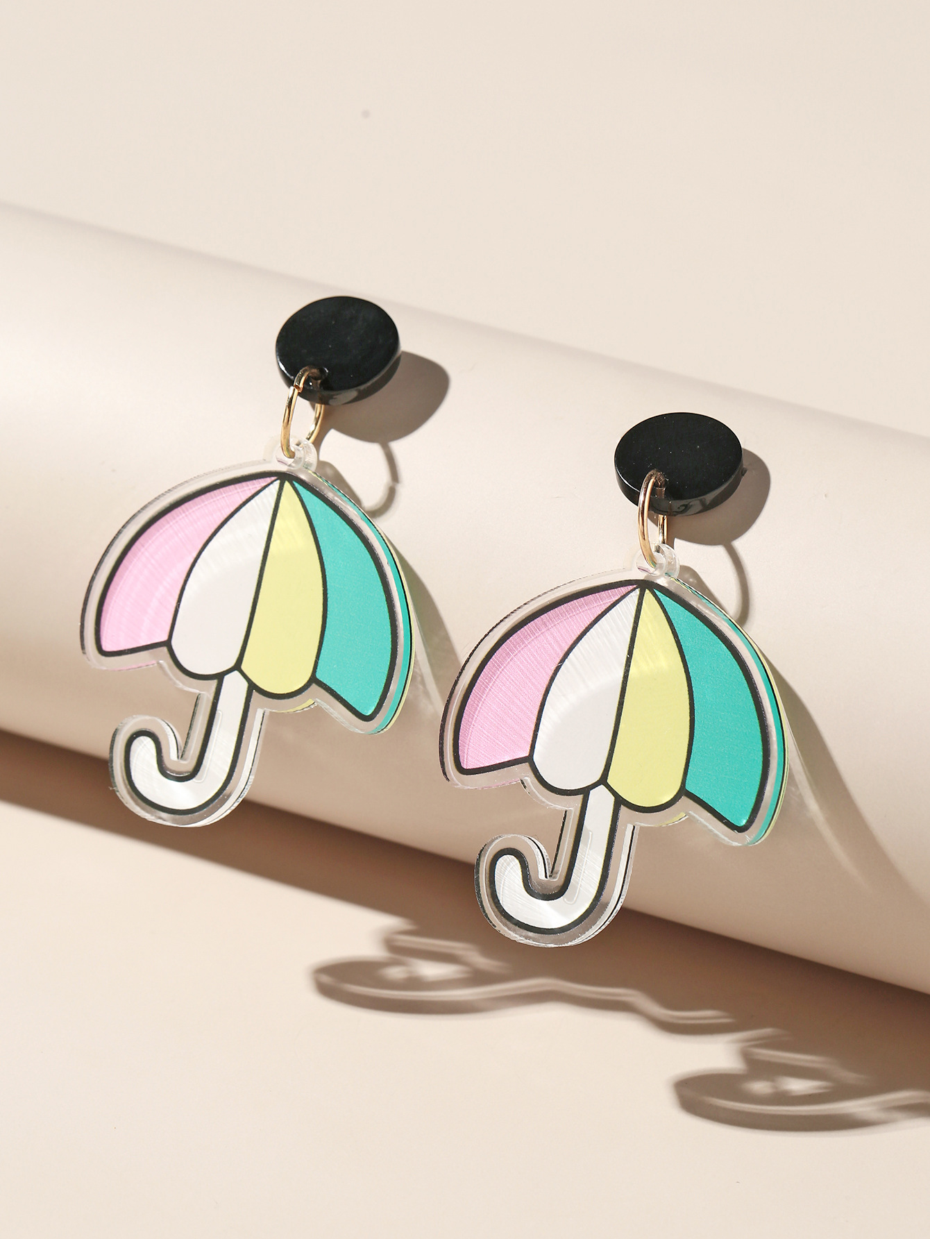 欧美日韩热卖少女小清新卡通小雨伞耳环时尚百搭耳坠饰品批发