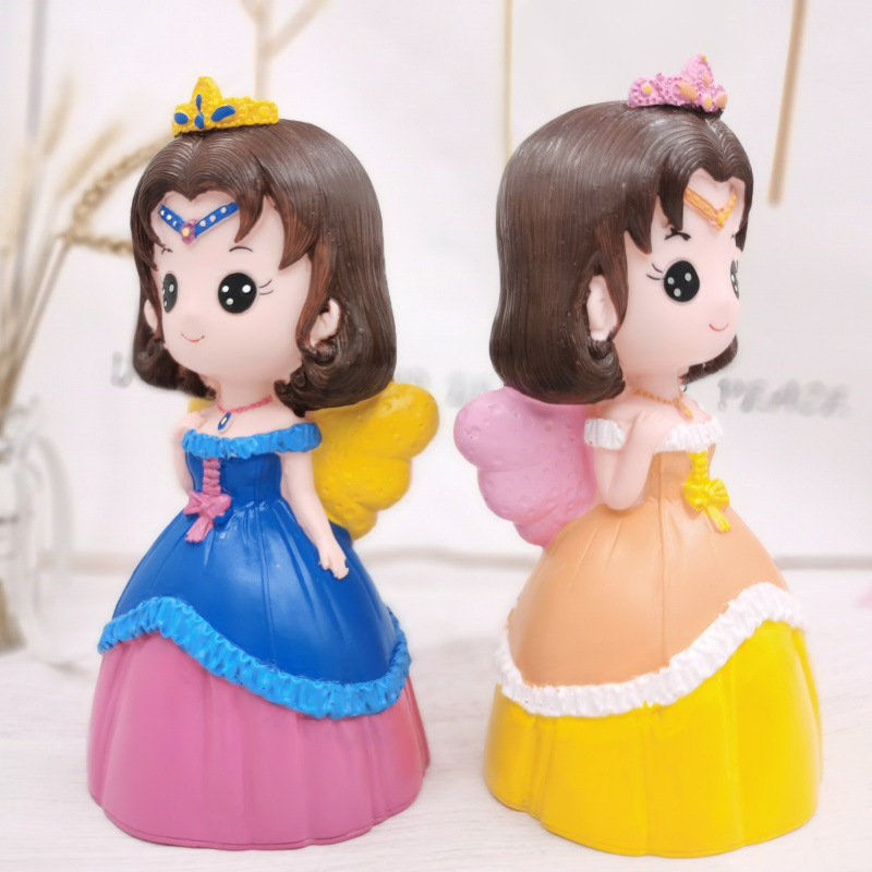 一件代发创意可爱公主存钱罐儿童情侣搪胶女孩储蓄零钱罐防摔礼物