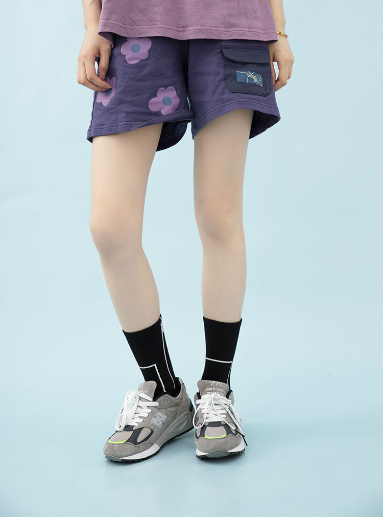 莱纳标签解构线条透气运动街头潮流男女时尚中筒袜