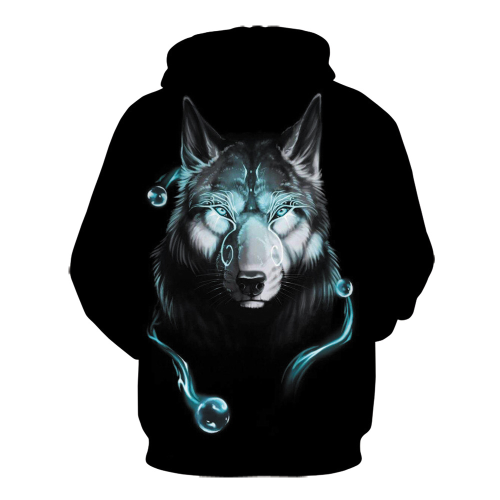 wolf animal 3d印花连帽衫男式/女式辐射狼图案运动衫3d 连帽衫