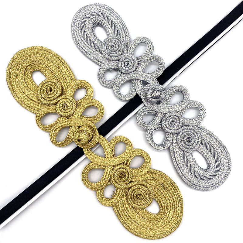 柏熙120a金银丝 水滴扣经典金银色舞台服制服大衣旗袍装饰盘扣