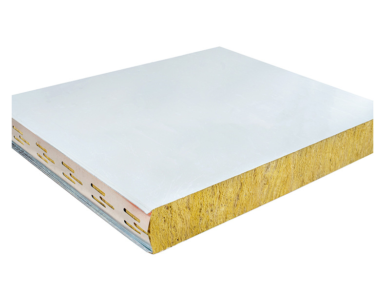 厂家供应岩棉彩钢吸音板可定制隔音保温板室内岩棉彩钢夹芯防火板