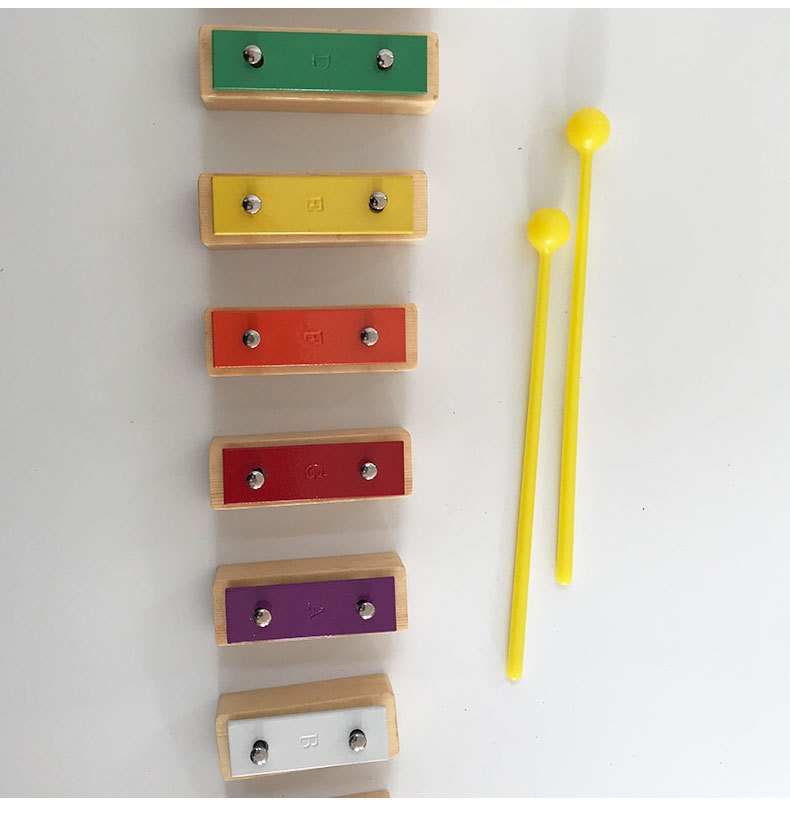 批发儿童教具音砖八音块标准调音8音音乐教具打琴手敲琴八音砖