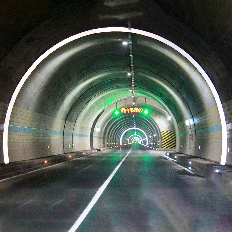高速公路隧道反光环隧道彩虹条钻石级反光膜隧道环反光轮廓带定制