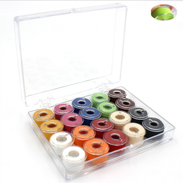 Universal Size 20 Color Thread Plastic Cop Latch Color Bottom Line Sewing Accessories Color Wire Sewing Machine Bottom Line Can Be Customized