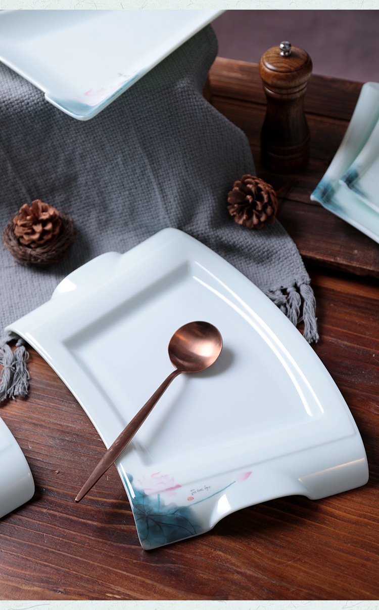 中式密胺扇形盘商用甜品水果盘酒店婚庆宴会聚餐仿瓷海鲜扇贝餐盘