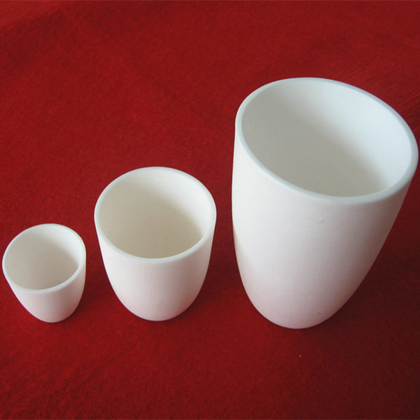 定制玻璃行业用耐高温刚玉高纯氧化铝熔炼坩埚