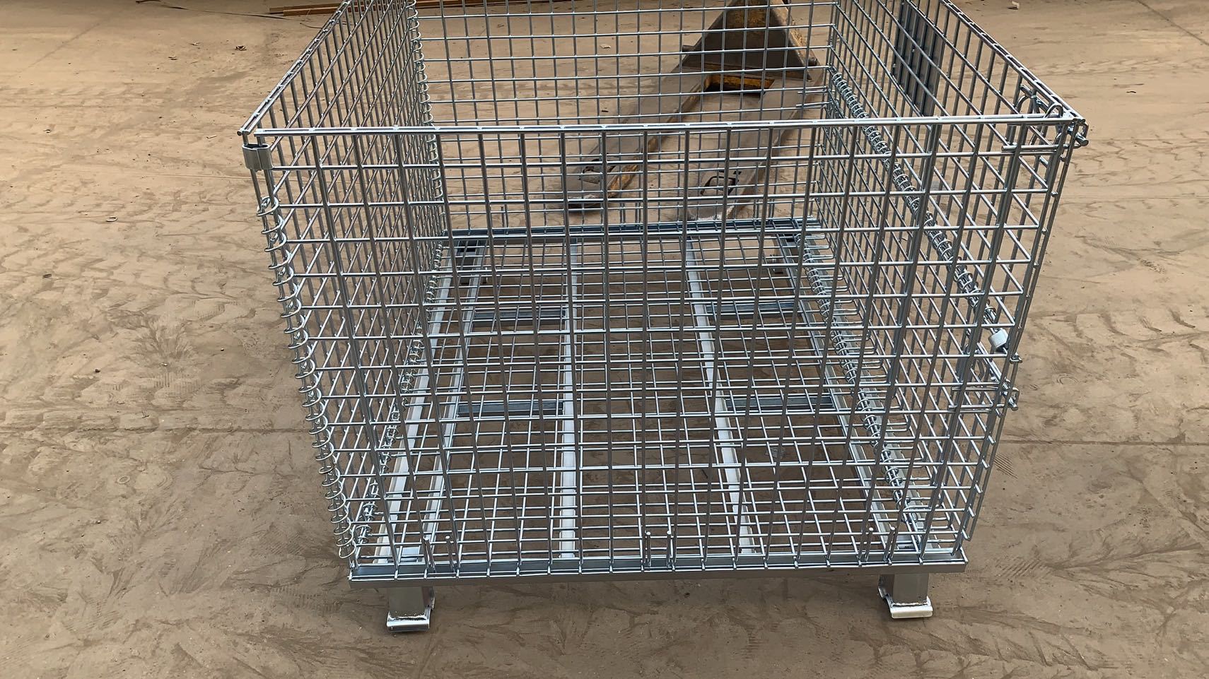 现货直销折叠式仓储笼铁笼镀锌蝴蝶笼子仓库网笼四层铁框