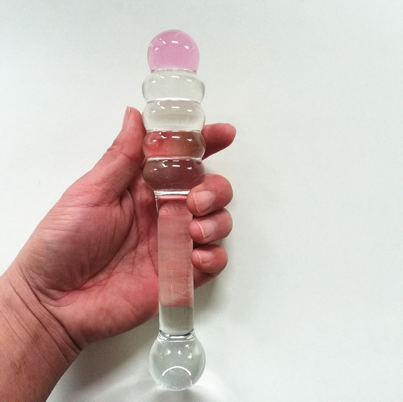 玻璃阳具水晶自慰棒女用抽插g点冰火阴茎成人情趣性用品另类玩具