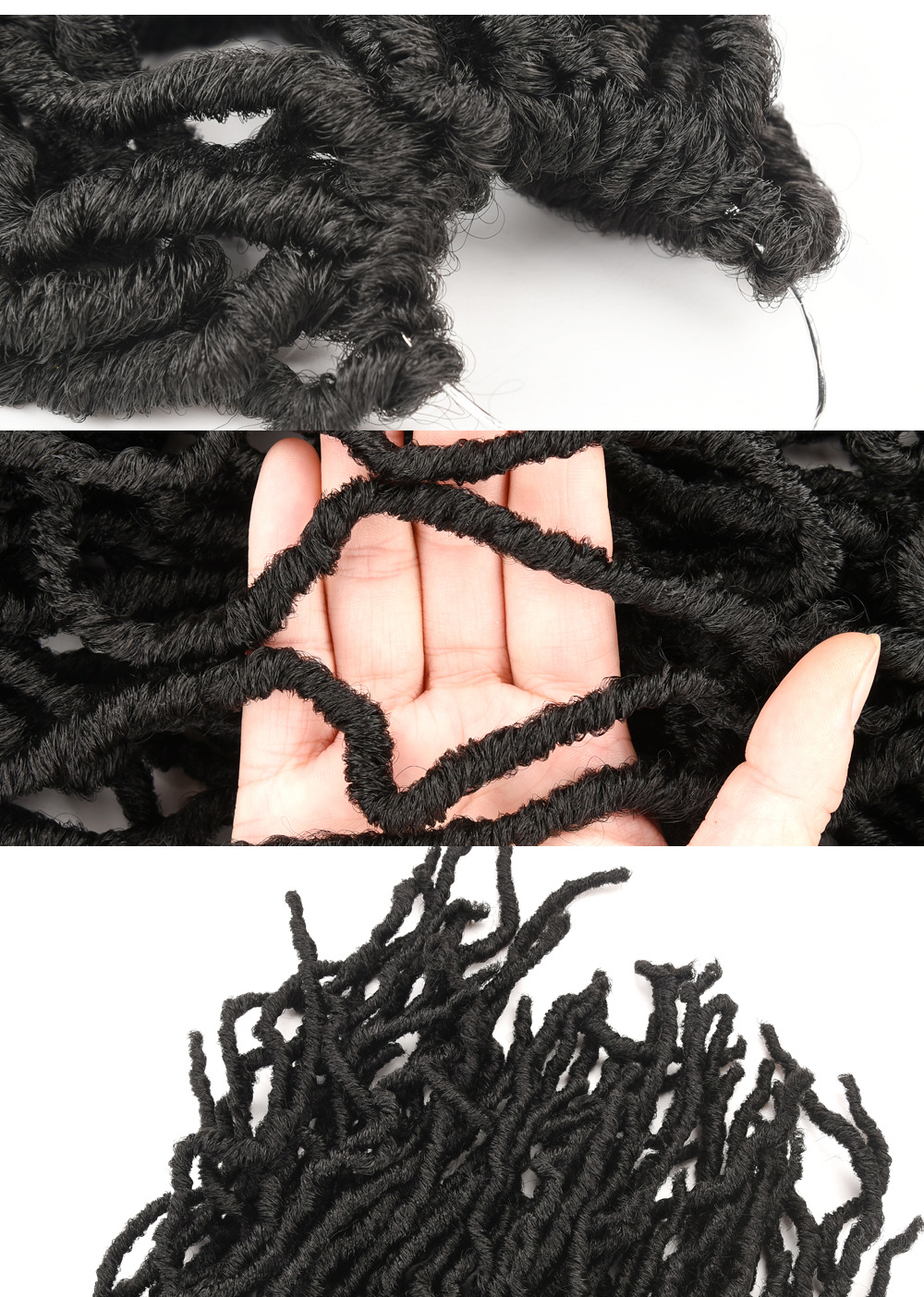 欧美脏辫不规则钩针发nu locs crochet hair36英寸脏辫钩针发假发