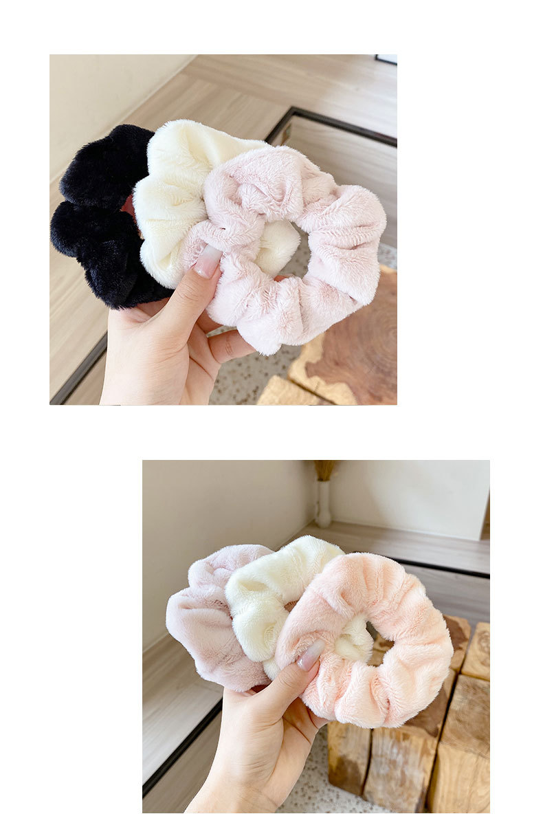 毛茸茸大肠发圈秋冬韩版ins仿兔毛气质甜美头绳扎头发女发圈发饰