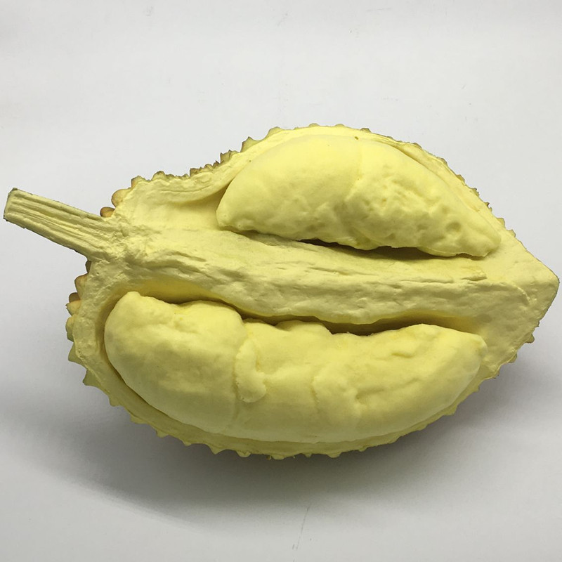 仿真榴莲壳半边假pu回弹榴莲肉软食品模型水果店橱窗陈设摆放道具