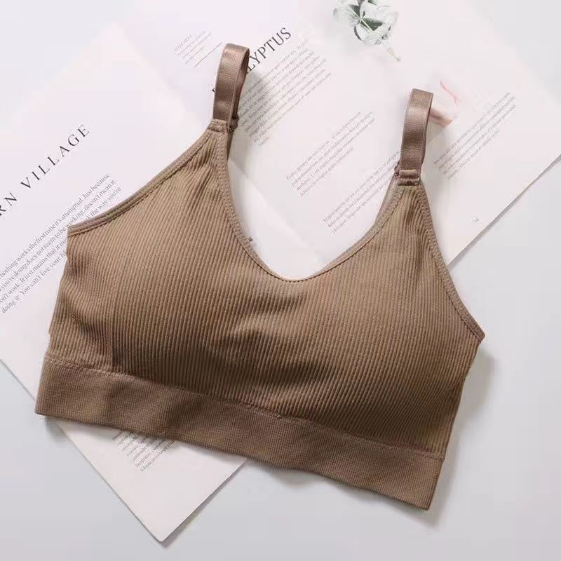 Japanese Bear Rib Wrapped Chest Tube Top Back Shaping Safety Adjustable Shoulder Strap Vest Underwear Sports Bra for Women