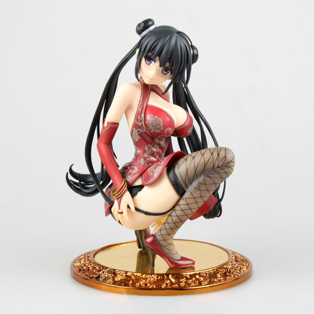 深崎暮人冬月茉莉 少女黑色红色白色旗袍盒装公仔手办