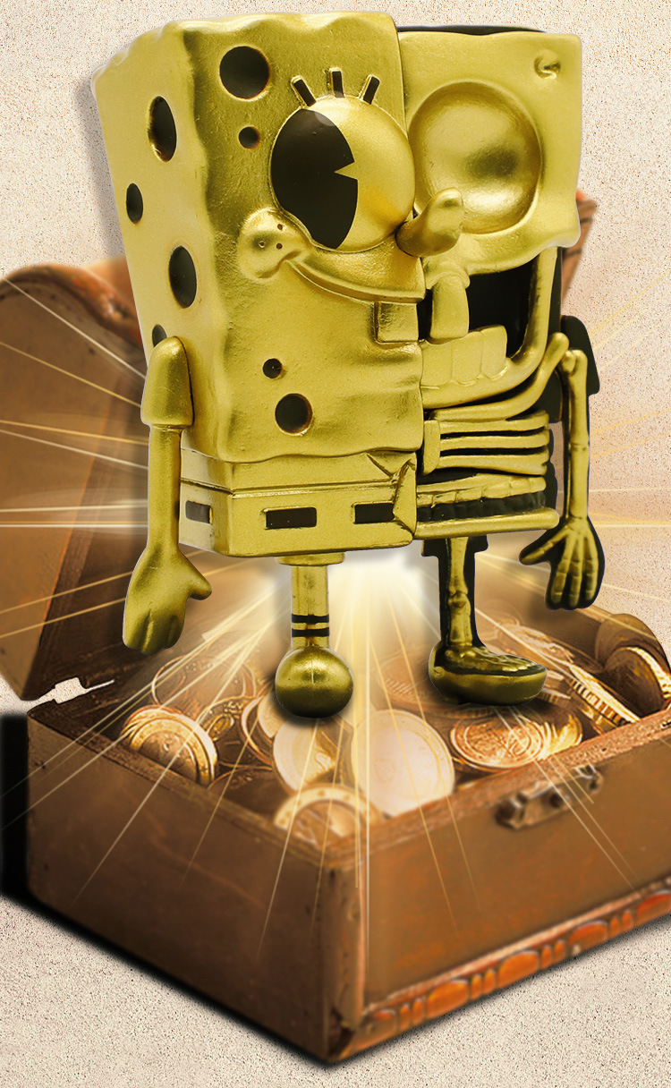 正版mighty jaxx jason freeny海绵宝宝盲盒二代系列限量手办