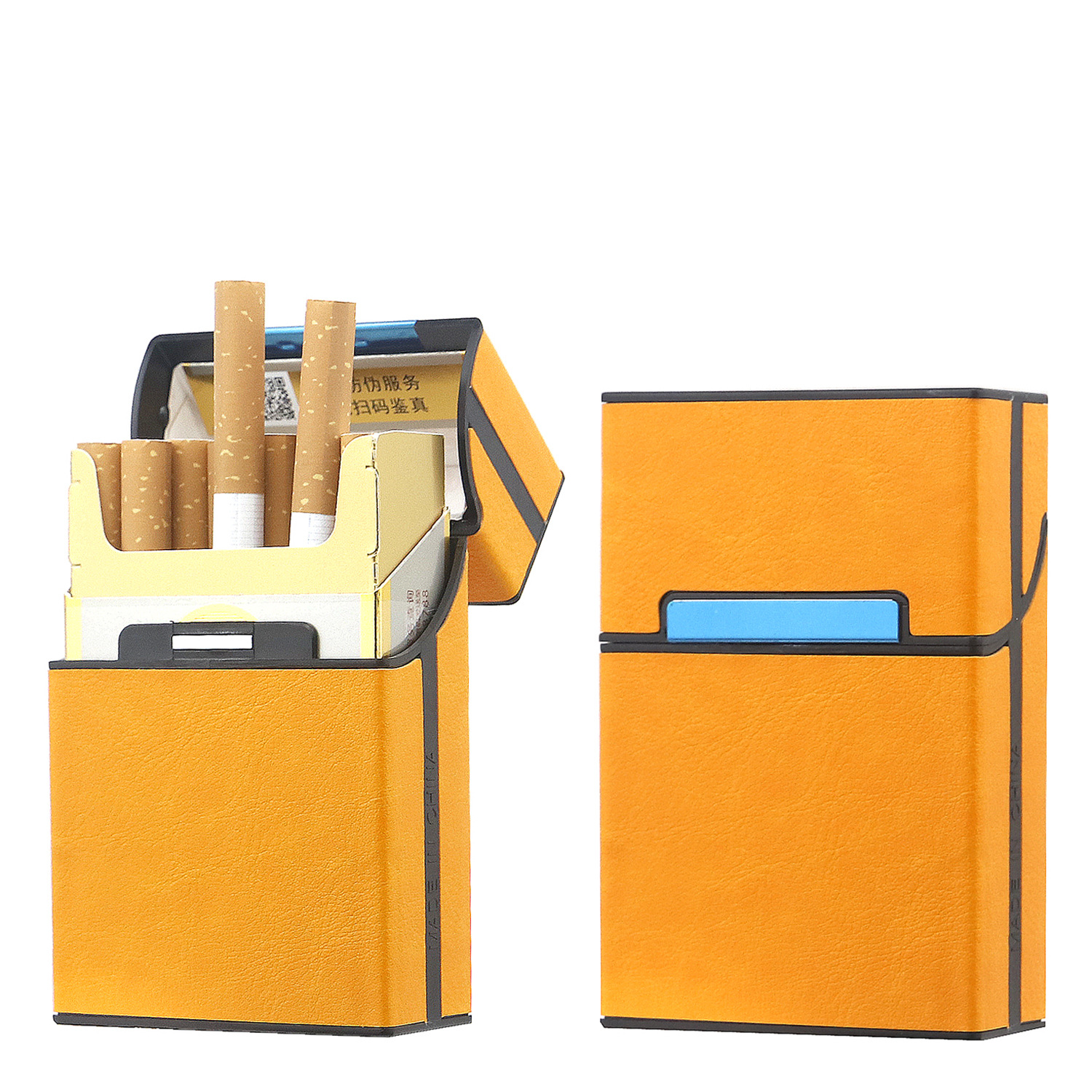 20支装烟盒个性创意便携式翻盖疯马纹皮质整包20香烟盒子男定制