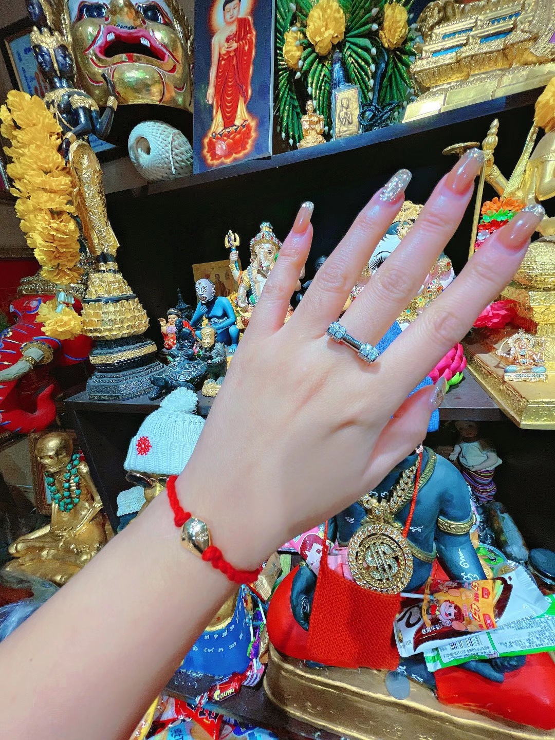 泰国佛牌真品 阿赞佑小金库 财源种子手绳