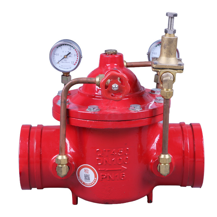 供应可调式水利减压阀 沟槽压力控制阀水力调节稳压阀200x减压阀