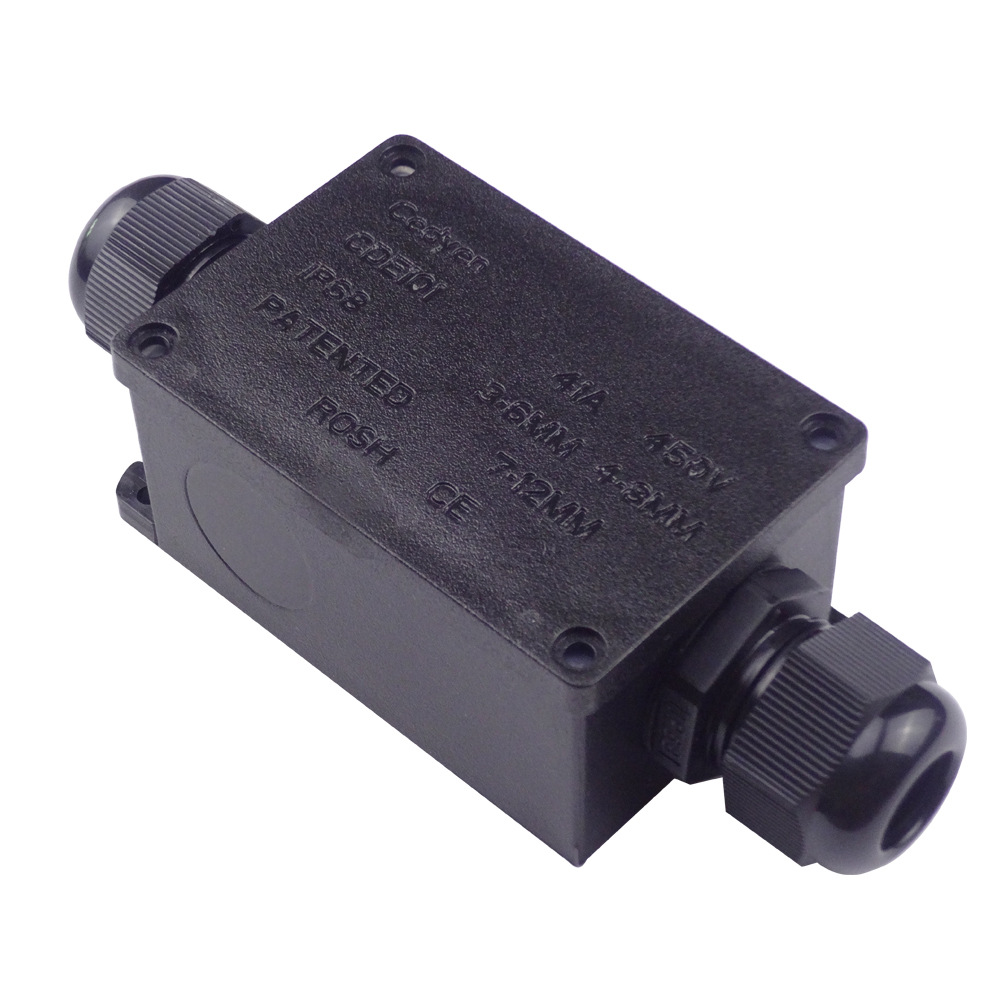 cedyen防水接线盒定制孔径ip68水下接线塑料地埋密封带端子芯片盒