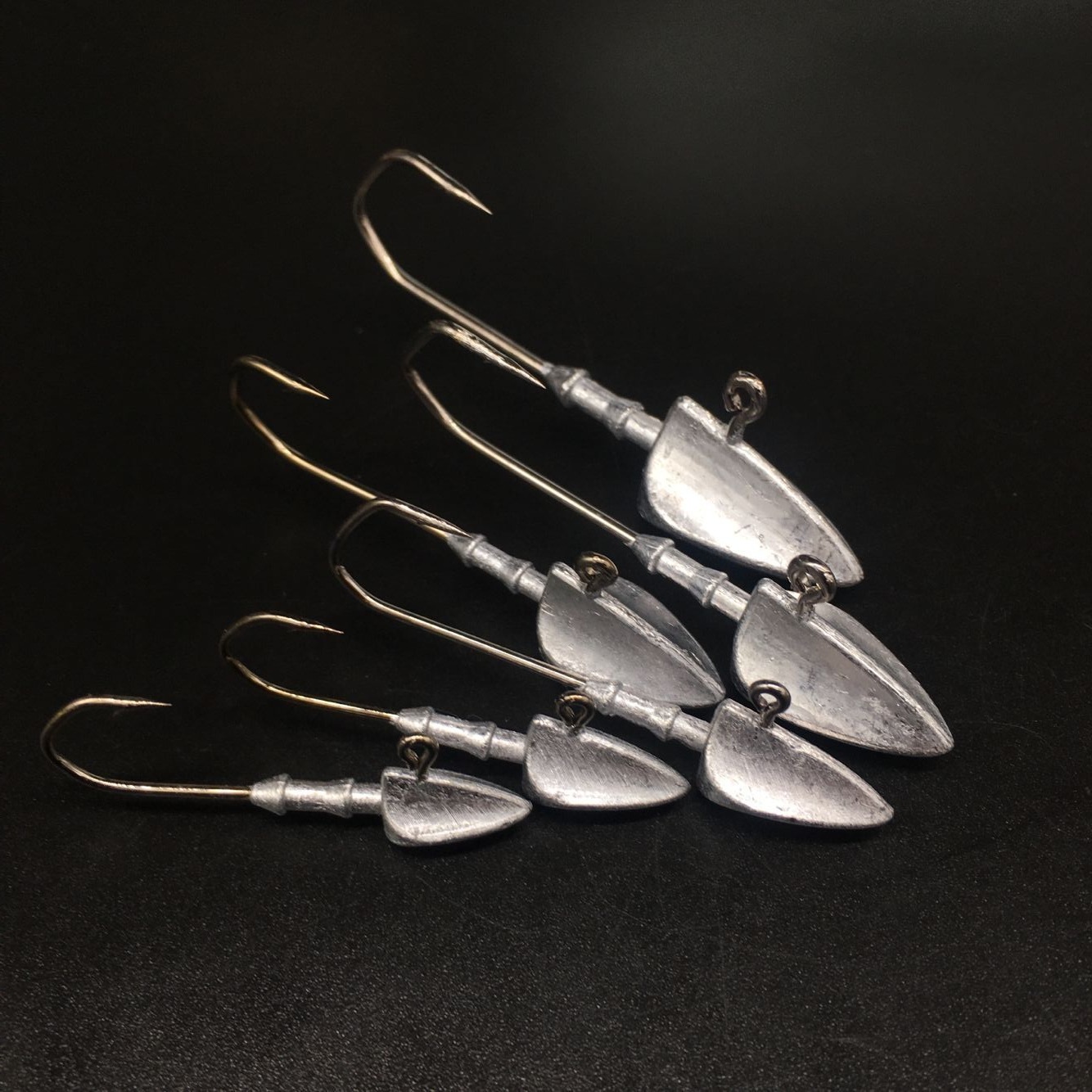 铅头钩不倒翁加强尖头三角铅头钩 卷尾t尾软饵钩远投防挂底铅头钩