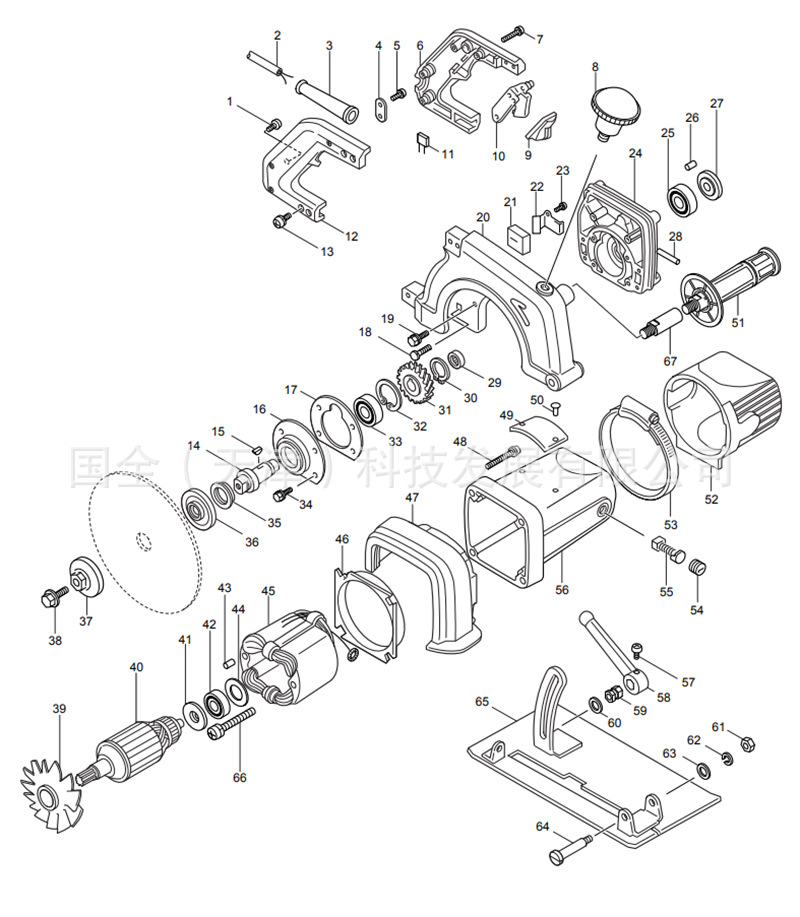 makita牧田电动工具4107r云石机180mm切割机功率1400w转速5000