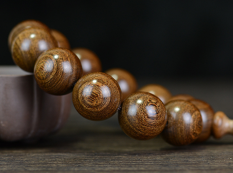 0 老料木质佛珠手链男女情侣款饰品檀木念珠文玩首饰