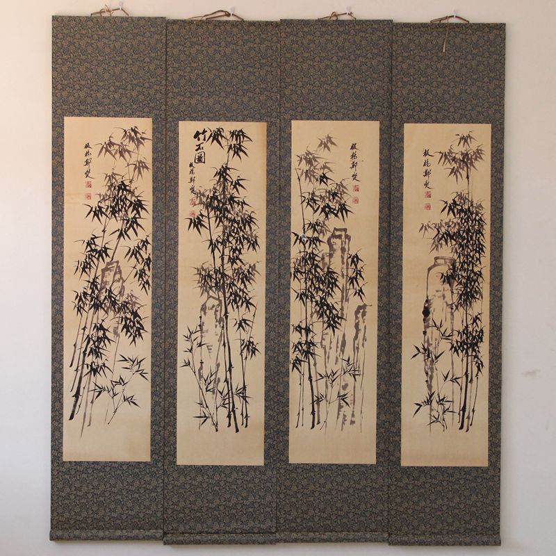 主卧室房间玉兰花挂画禅意墨竹床头画【高仿复制中国历代书画珍宝