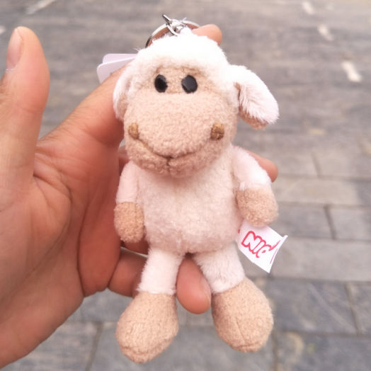 毛绒小挂件nici小白羊咩咩多利羊公仔钥匙扣汽车钥匙链背包包挂饰