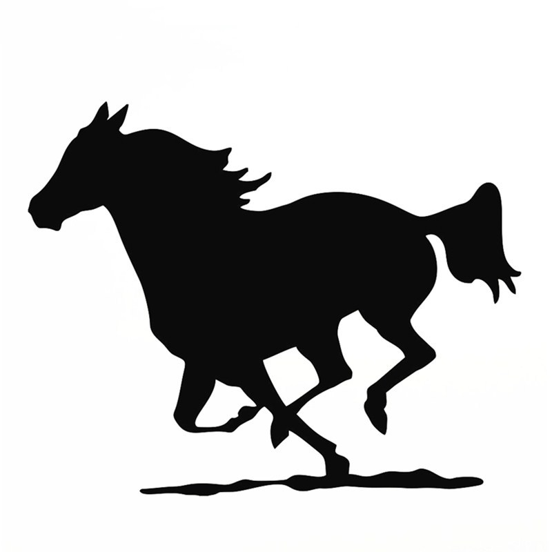 aliauto 奔马图案搞笑车贴纸汽车黑胶贴花配件贴纸15x19cm