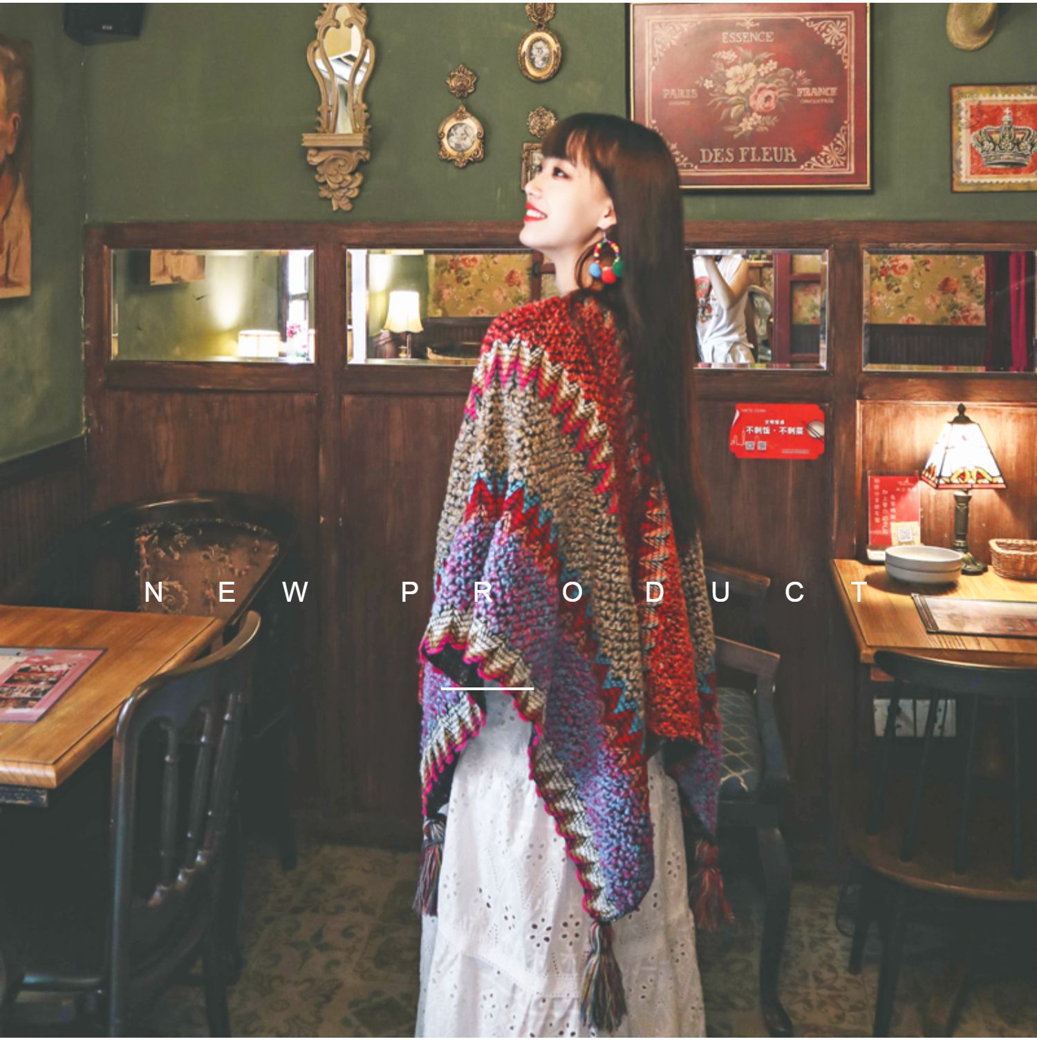 秋云南大理旅游民族风披肩斗篷毛衣保暖围巾新疆青海旅行披风外套